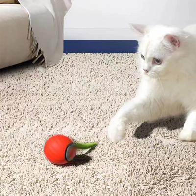 Интерактивная игрушка для кошек, катящийся мяч, активируемый прикосновением, автоматически движущийся мяч с плюшевым хвостом, перезаряжаемая дразнилка для кошек, живущих в помещении