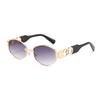 Retro Metal Oval Glasses for Men and Women Fashion High-end Trend Sun Protection Sunshade Outdoor Sunscreen  Eyewear
