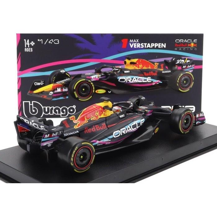 Миниатюрная модель автомобиля Burago F1 1/43 Red Bull RB19 ORACLE Макс Ферстаппен 2023 Гран-при Майами Чемпион Мира Серия Signature