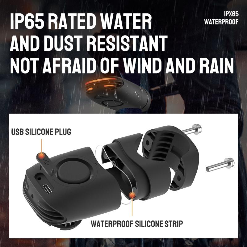 Wsdcam Smart Alarm Cycling Tail Light Anti theft Alarm 105dB Viration Brake Sensor Warning Alarm Waterproof Bike Rear Light