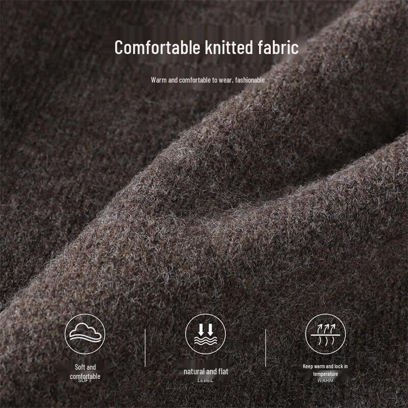 MARK FAIRWHALE Men's Wool-Blend Crewneck Knit Sweater