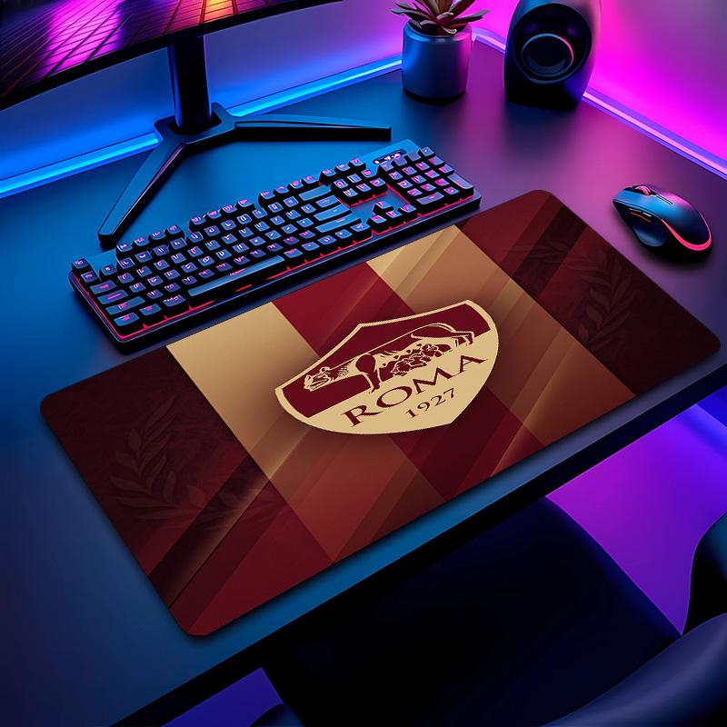 AS Roma Football Pattern Mouse Pad Non?Slip Rubber Base Gaming Mousepad For Desk Office Home