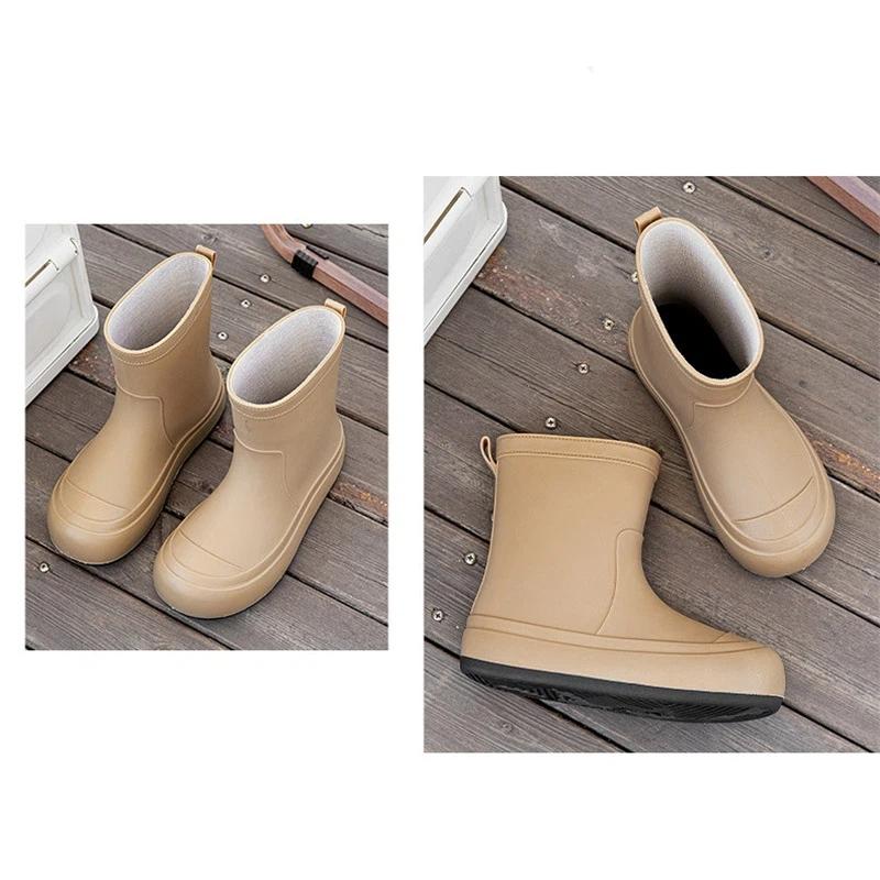 Женская модная нескользящая межподошва, дождевая обувь, резиновые сапоги, водонепроницаемая обувь, резиновая обувь