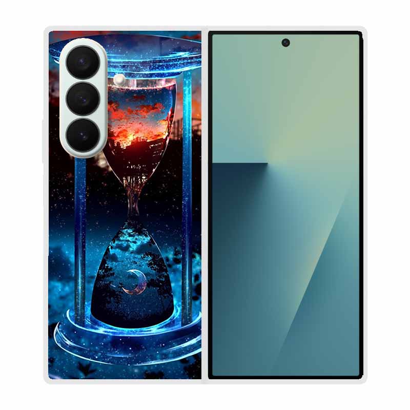 Чехол для SAMSUNG Fold 7 5G Чехлы Животное Мрамор Прозрачный Жесткий Телефон Funda для Galaxy Z Fold7 5G Задняя крышка Zfold7 Прозрачный корпус