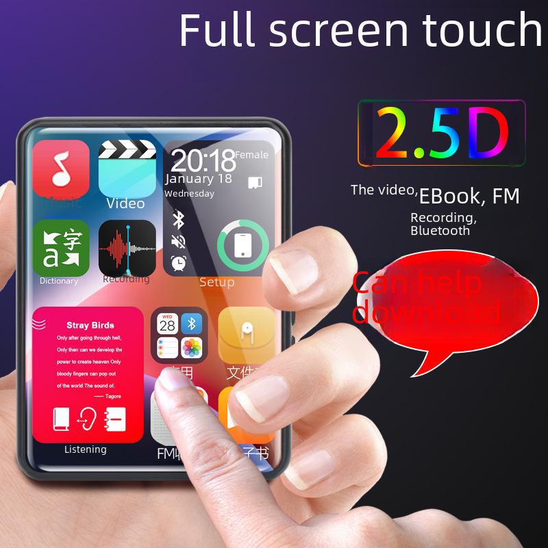 Полноэкранный Bluetooth MP4/MP3 портативный сенсорный музыкальный плеер для студентов