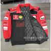 Men Women Racing Style Embroidered Motorcycle Jacket Cycling Windproof Outerwear Winter Sport Riding