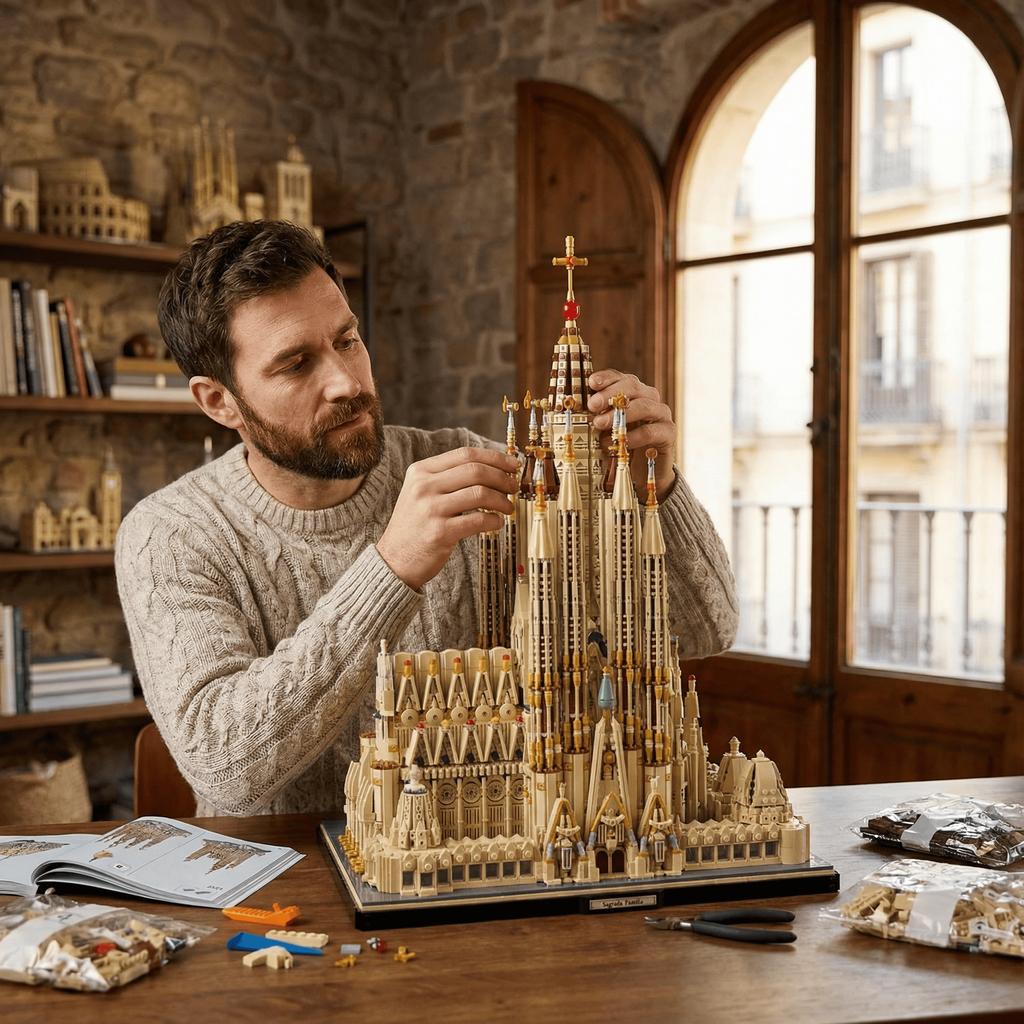 Barcelona Sagrada Familia Catholic Church Medieval Buildings Blocks Architecture Assembly Model Bricks Creative Toys Adult Gift 10328PCS