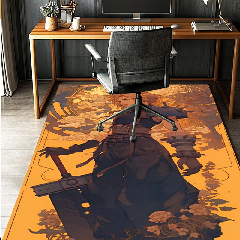 Final Fantasy Pattern Rug, Indoor/Outdoor Mat, for Picnic, Gameroom, Bedroom, Office, Living Room, Home Decor Carpet, Birthday Gift