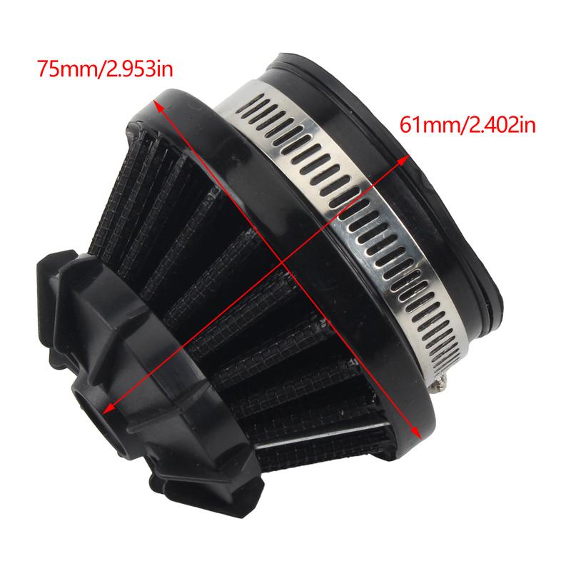 Universal Motorcycle High Flow Air Filter 35 42 48 50mm Carburetor Air Intake Cleaner for Modified Scooter Intake Pipe