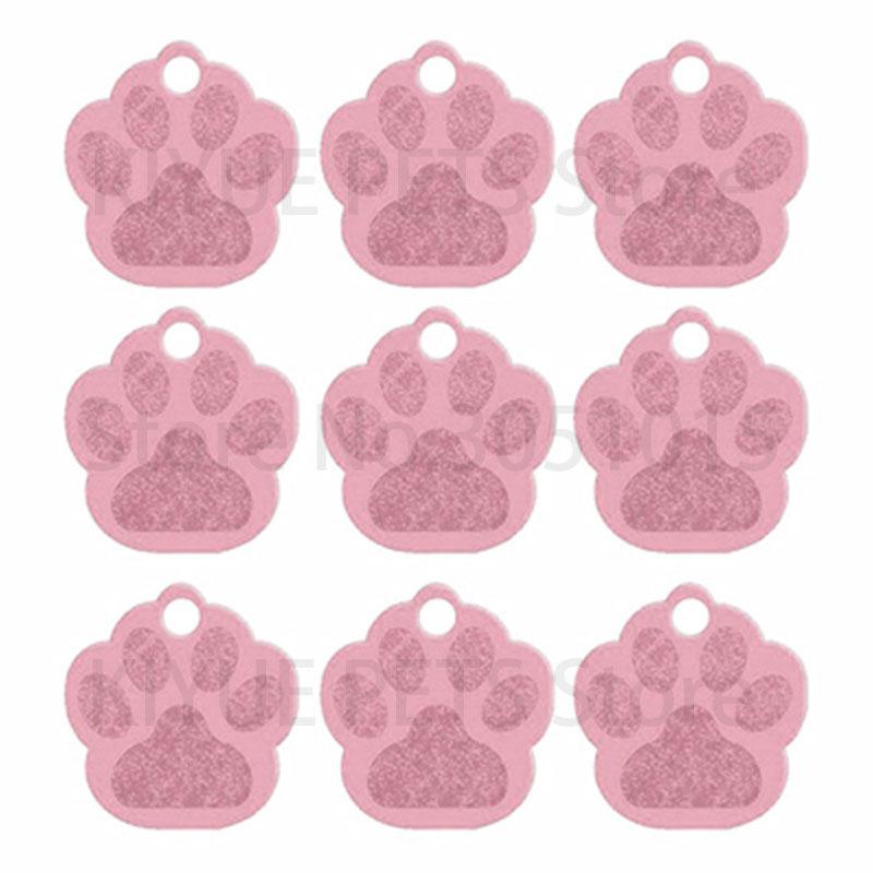 100 шт. Бирка для питомца с лапой, ID-бирка для собаки, с гравировкой на заказ, Именная табличка, Телефон, ID-бирки для собак, Персонализированный алюминиевый кулон для питомца, Брелок