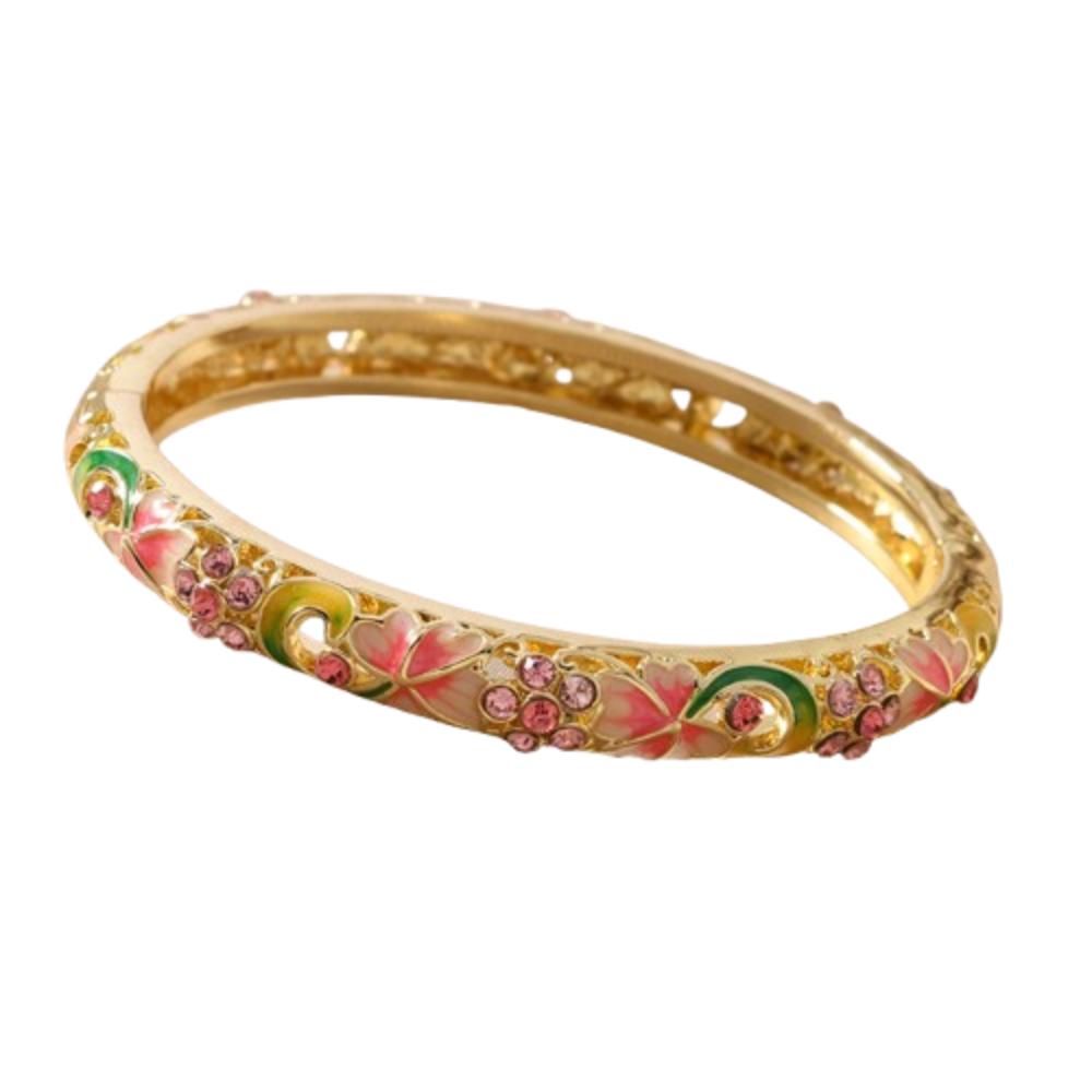 Китайский ажурный браслет с цветком, двойной браслет, женский браслет на руку, ювелирные изделия, подарки