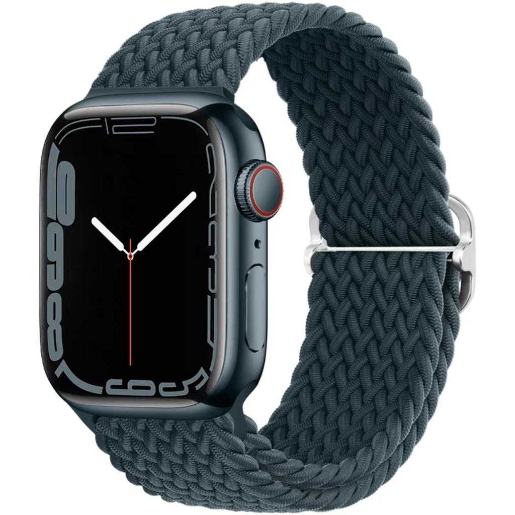 Плетеная петля Solo для Apple Watch Band 44 мм, 40 мм, 45 мм, 41 мм, 49 мм, 42 мм, 38 мм, эластичный браслет IWatch Series 7, 3 SE, 6, 8, ультра-ремешок для ремешка для наручных часов