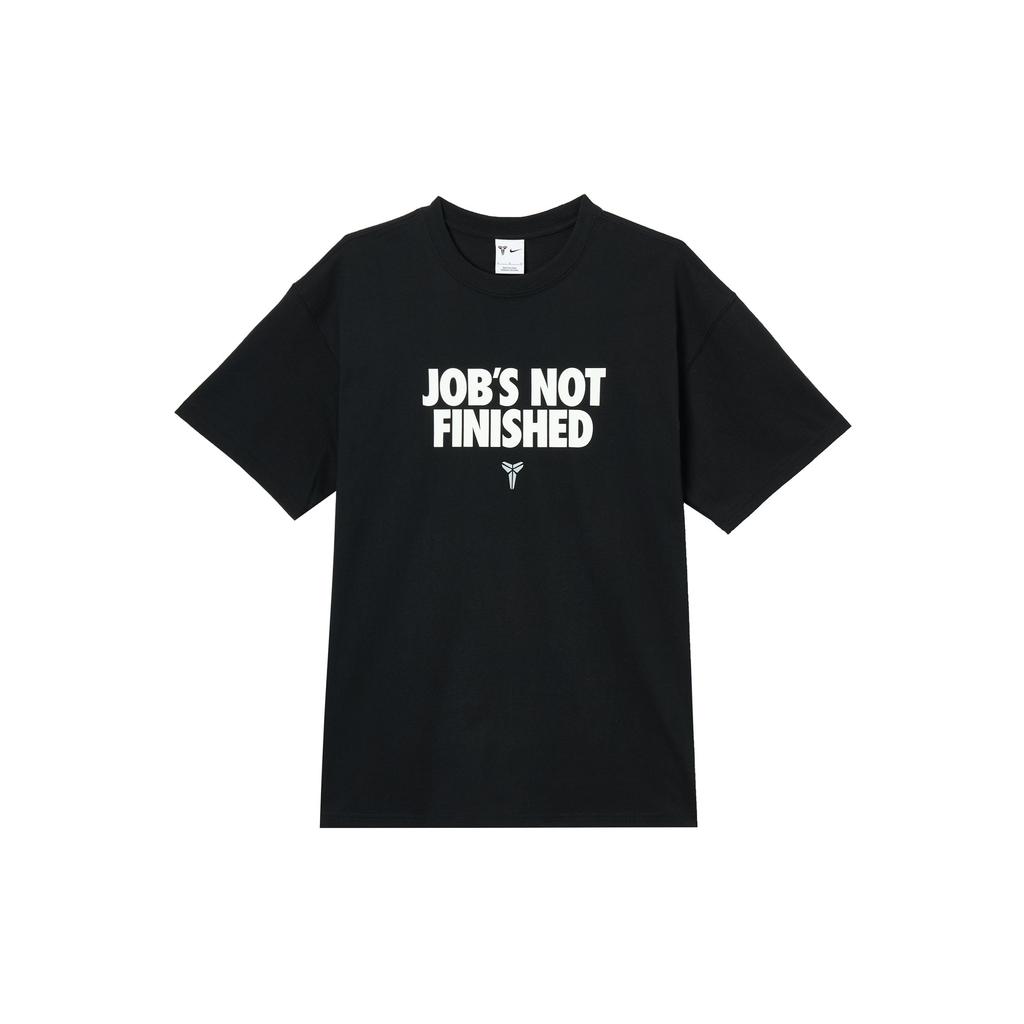 Nike Кобе Удобная Стильная Минималистичная Универсальная Однотонная Футболка с Коротким Рукавом с Буквами Мужские Топы Черный II6592010