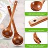 Large Wooden Soup Spoons Long Handle Heat-resistant Rice Scoops Portable Hanging Cookware Home Kitchen Restaurant Cooking Tools4