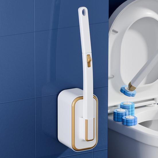 Одноразовый ершик для унитаза, чистящее средство с держателем и 6 сменными насадками для стены