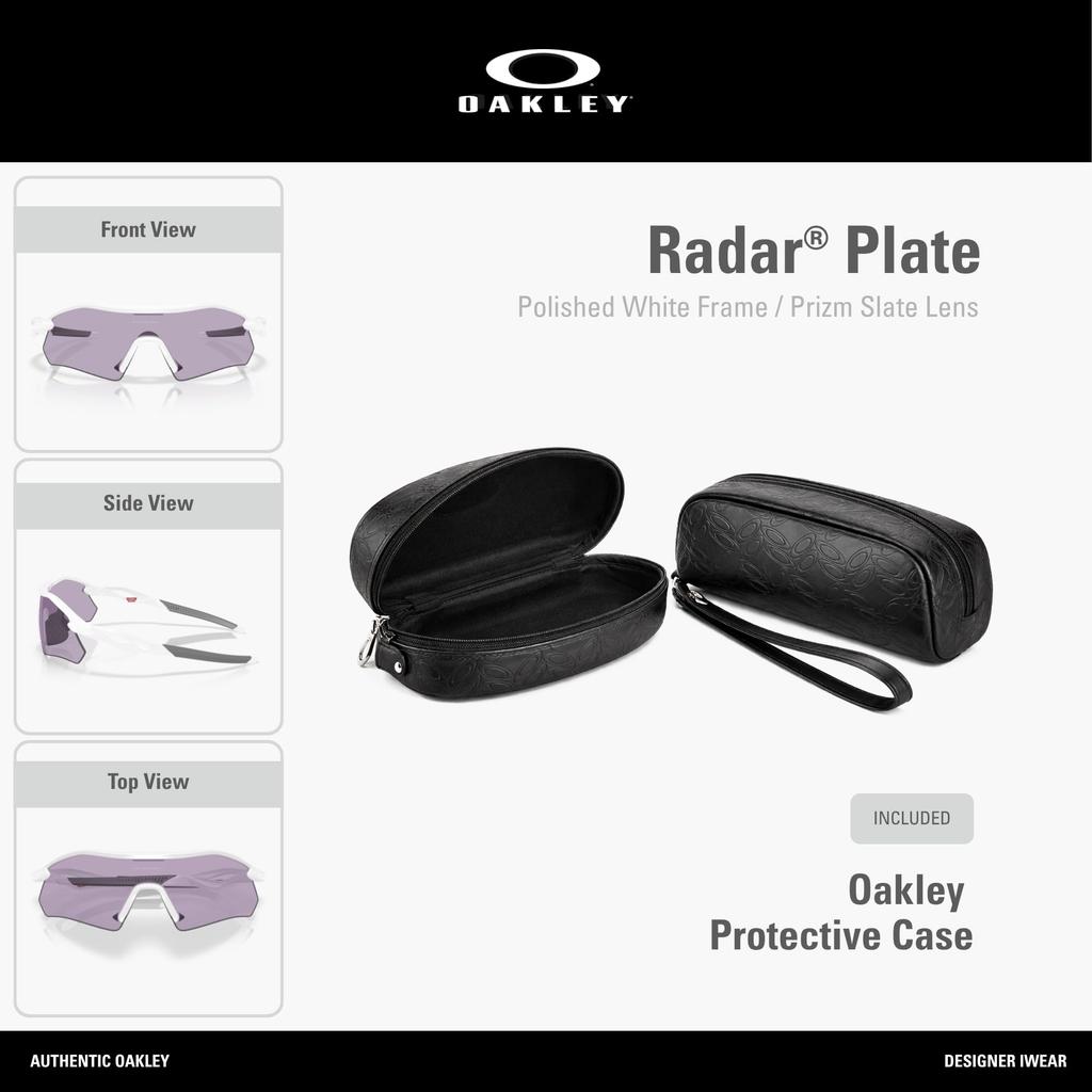 Oakley Солнцезащитные очки 0OO9495D RADAR PLATE ПОЛИРОВАННЫЕ БЕЛЫЕ PRIZM SLATE 94950836 Поляризационные [Oakley]