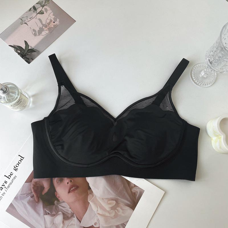 «Элегантный французский атласный сетчатый бюстгальтер — легкий, не провисающий, без косточек, для всех размеров»