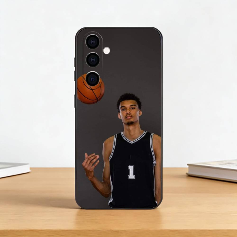 Спортивный чехол для телефона Victor Wembanyama для Samsung Galaxy A73, A72, A71, A70, A53, A52, A51, черный, из мягкого силикона