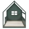 90*200cm Flat Bed, Children's Bed, House-shaped, Green