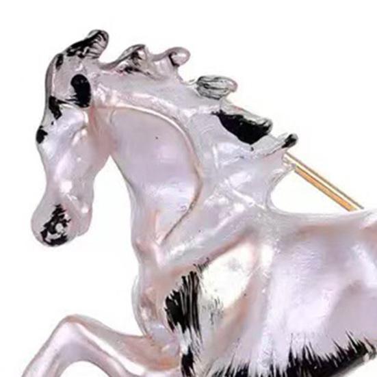 Yousheng Oil Dripping Running Horse Brooch Sweater Cardigan Coat Business Suit Zodiac Animal Lapel Pin Men Women Fashion Jewelry Clothing Accessories