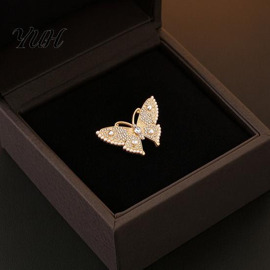 Daily Wear Jewelry Women Rhinestone Butterfly Brooch Pin, Vintage Insect Alloy Badge Pin Accessories for Wedding Party Prom Backpack Decoration Pins