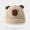 New Spring Summer Baby Bucket Hat Cute Capybara Soft Thin Newborn Bonnet Boys Girls Short Brim Sunscreen Hat Kids