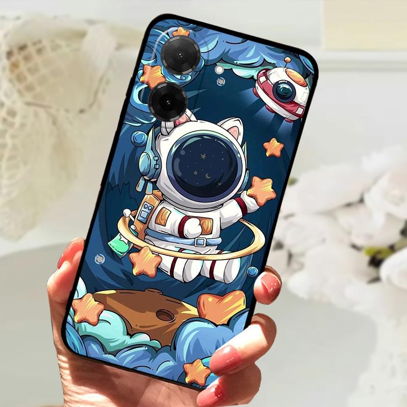 Чехлы для Poco C71 4G Бампер Мягкая ТПУ Задняя крышка Чехол для Xiaomi Redmi A5 4G Мультяшное Животное Ударопрочный Силиконовый Funda Capa