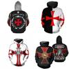 Cross Knight Cosplay Sweatshirt Soft Comfortable Unisex 3d Printed Hoodie Jacket For Medieval Style