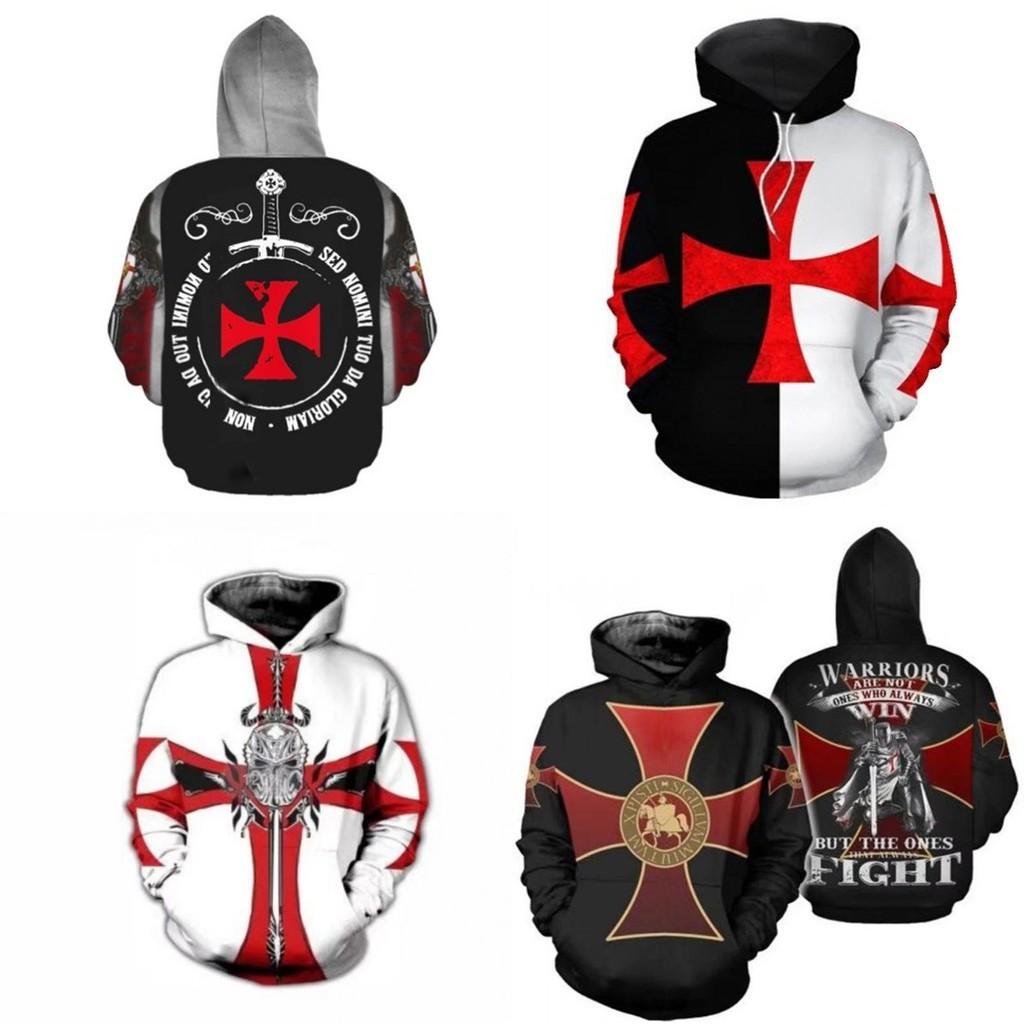 Cross Knight Cosplay Sweatshirt Soft Comfortable Unisex 3d Printed Hoodie Jacket For Medieval Style