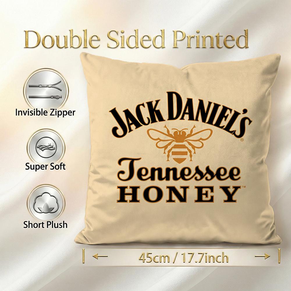 Brand Jack Daniel'S Cushion Cover 1Pcs Decorative Covers Soft Cushion Case For Sofa Couch Decor 40X40 45X45 Pillowcases