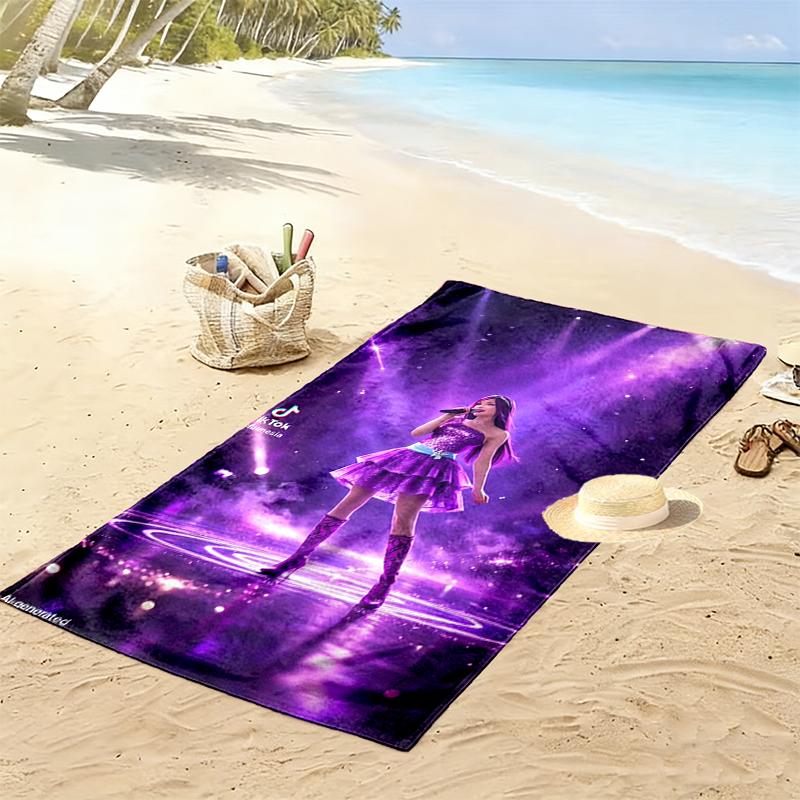 1pc Kpop Demon Hunters Beach Towel Ideal Birthday Gift For Family, A Vibrant Beach Towel Suitable for Outdoor Activities