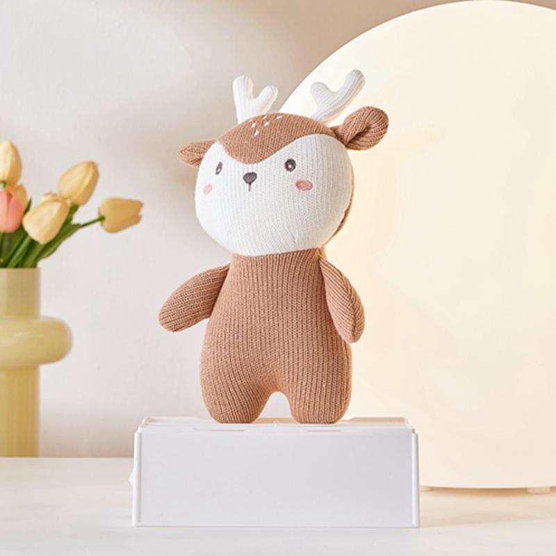 Корея Инс Популярная Плюшевая Игрушка Кролик Слон Единорог Колокольчик Милая Успокаивающая Кукла для Малышей Вязаная Высококачественная Подарок на День Рождения для Детей Новорожденных