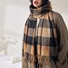 Women's Scarf Plaid Warm Long Shawl Autumn Winter