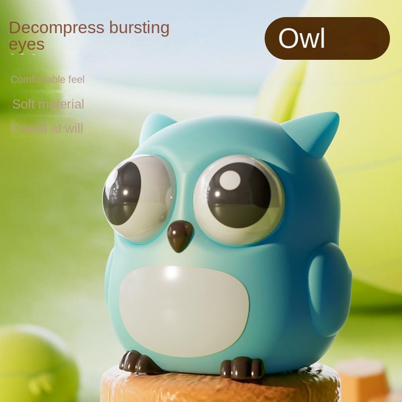 Non-Toxic New Eye Squeeze Cartoon Animal Sensory Toys Fun Novetly Fidget Stress Relief Anxiety Eyeball Bouncing Toy Gifts For Kids Adults