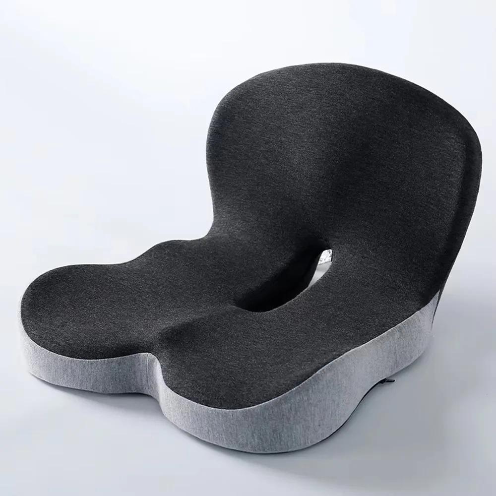 Comfort Memory Foam Backrest Cushion Non-Slip Breathable Chair Cushion One-piece Design Waist Protection Truck Seat Cushion