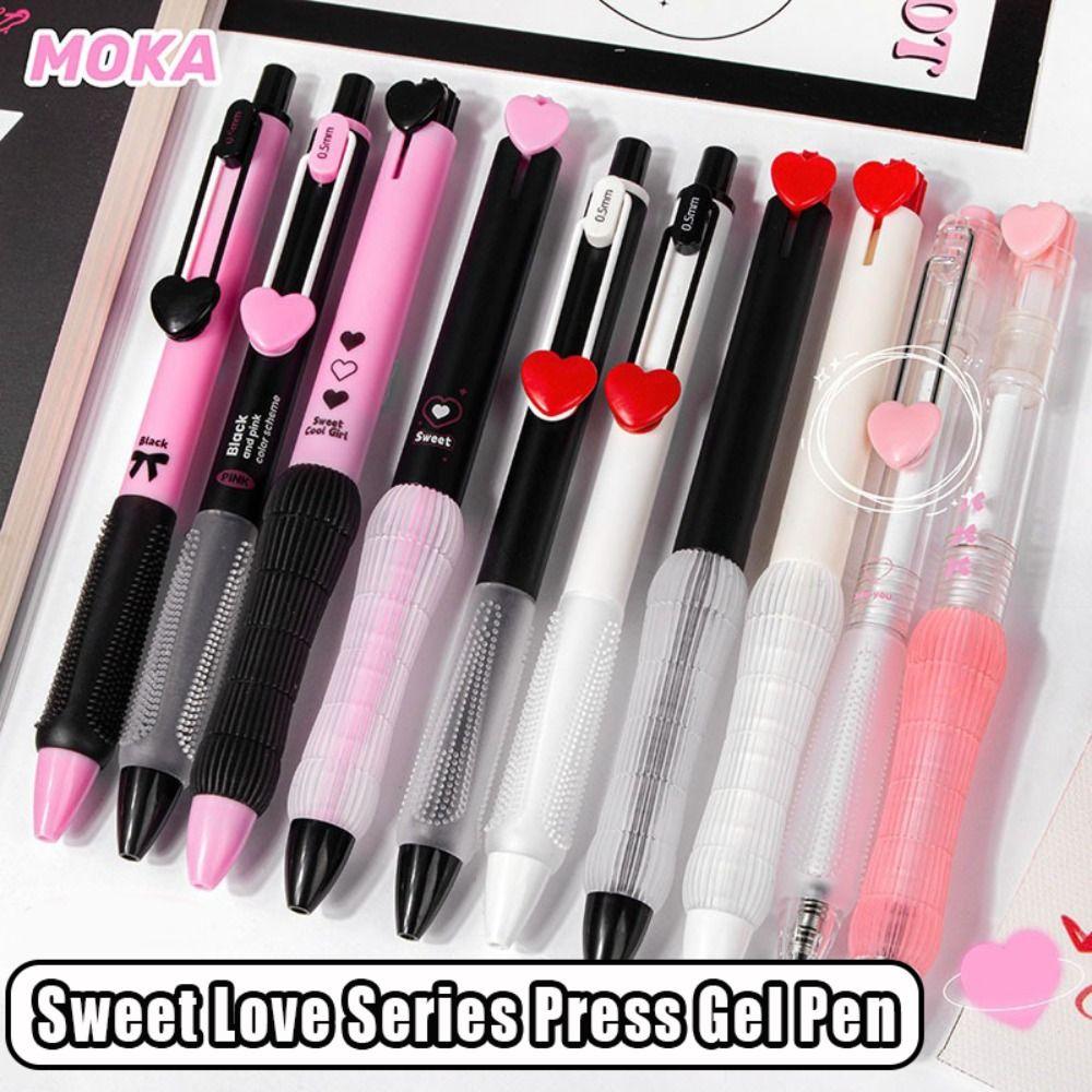 4PCS/Set 0.5mm Black Ink Gel Pen Press Using Ballpoint Pen High Quality Neutral Pen Students