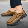 Мужская обувь из натуральной кожи, роскошные повседневные кроссовки на платформе, теннисные лоферы, мокасины, походы на открытом воздухе, треккинг для мужчин, тенденции 2024 года