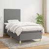 3142138 vidaXL Divan Bed and Mattress Dark Grey 90x190 Cm Fabric