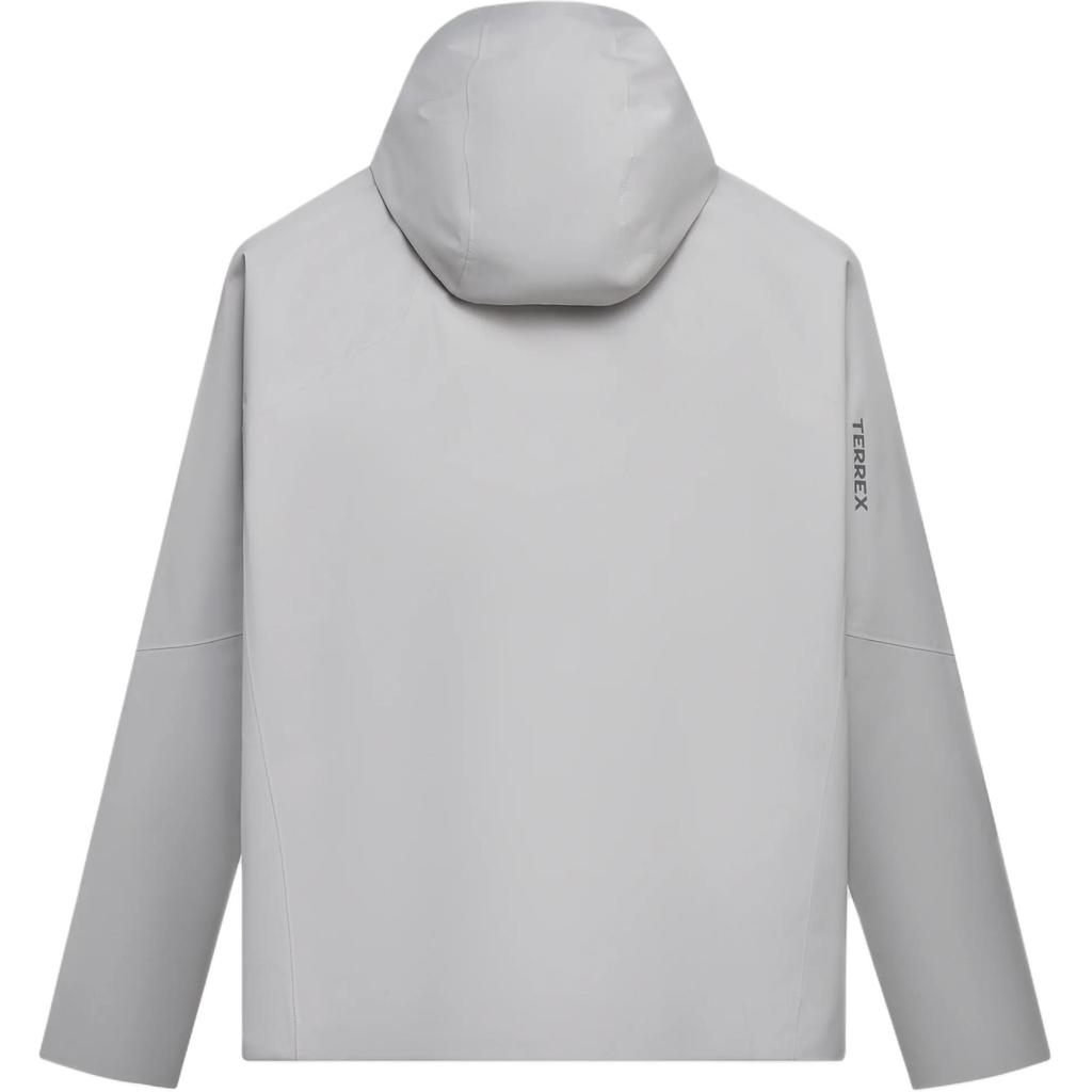 Men's Adidas Windbreaker Jackets Men's Light Gray Hooded Non Detachable Moderate