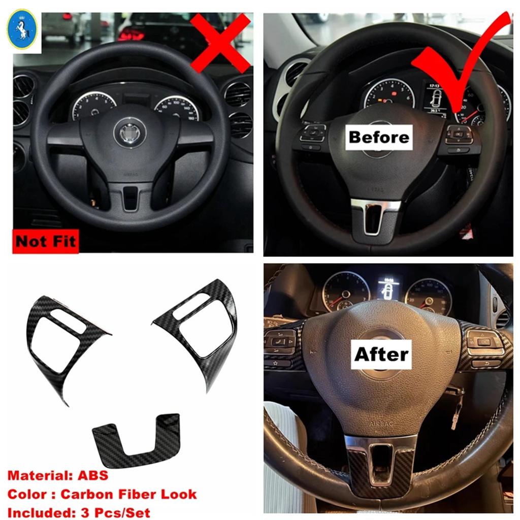 Для VW Tiguan MK1 2008 2009 2010 2011 2012 2013 2014 2015 ABS Автомобильный Стайлинг Нижняя Рамка Рулевого Колеса ABS Аксессуары Накладка Отделка