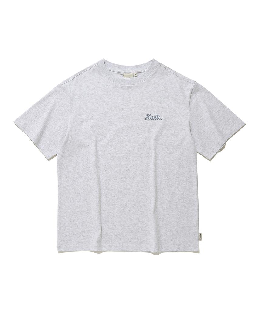KULTE Rope Logo Print T-Shirt_L.M.Grey