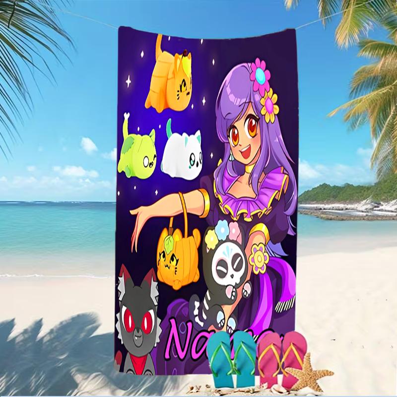 Customizable personalized beach towels Aphmau themed designs.Suitable for the beach, yoga, sports;ideal as beach accessories
