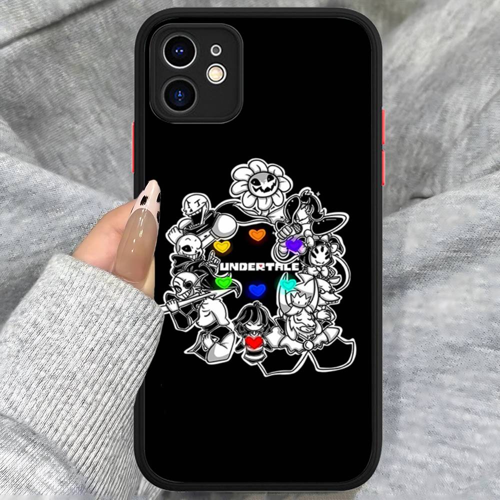 Силиконовый чехол для iPhone 16 15 14 13 12 11 Pro Max Plus X XS MAX с рисунком из игры Undertale, противоударный, матовый