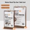 Walnut Wood Table Card Holder & Display Stand