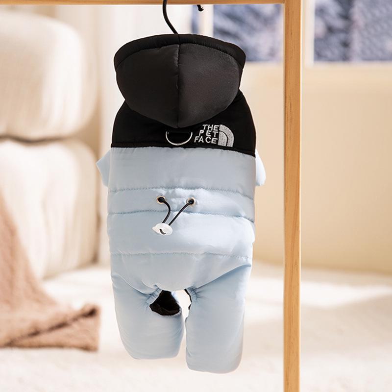 Зимнее пальто для четвероногих собак и кошек - теплая пуховая хлопковая одежда для домашних животных