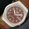 VINTAGE SEIKO 5 AUTOMATIC 7009A JAPAN MENS MAROON COLOR DIAL WATCH A702350-5 R124-a702350