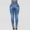 Women Fashion  Jeans Fix Sexy Print Ripped Jeans Plus Size Trousers