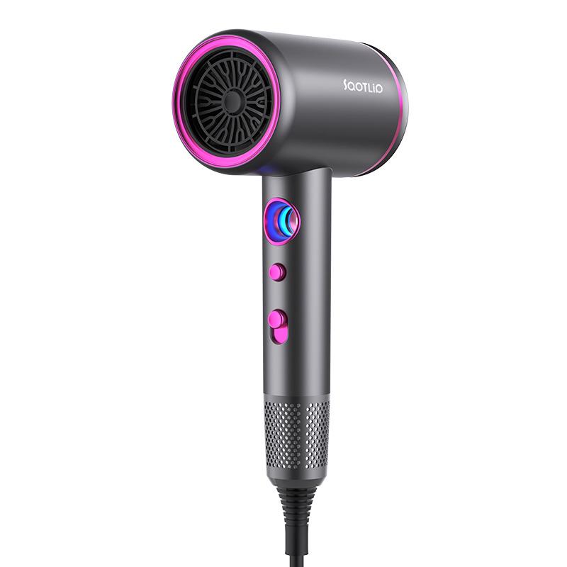 Мощный фен с контролем температуры и ионной технологией, 6 скоростей горячего/холодного воздуха.