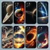 Чехол для телефона "Сатурн и Солнечная система" Для iPhone 17,16,15,14,13,12,Pro,Max,Plus,E,SE4,Air,Mini Черный Мягкий Чехол