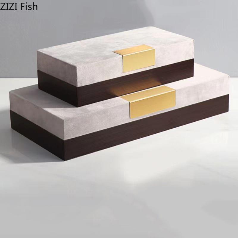 Minimalist Leather Jewelry Boxes Cosmetic Jar Dresser Table Desk Decoration Exquisite Jewelry Ring Earrings Necklace Storage Box